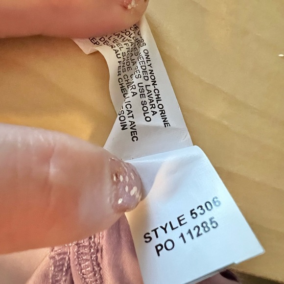 Eloquii Purple Poplin Pleated Collar Bow Top - Picture 12 of 12